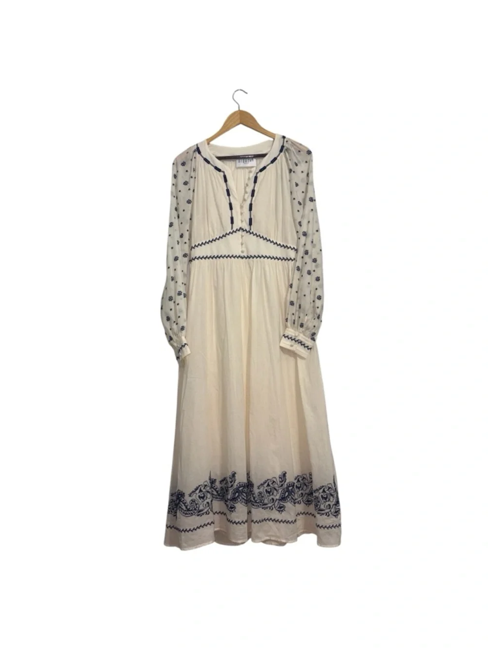 Cream Embroidered CLAUDIE Pierlot Paris  Boho dress - Picture 11 of 16